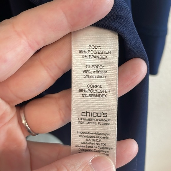 Chico’s Tank & Cardigan Bundle (2) XL Blue Open Front Anti Wrinkle Travelers - Picture 13 of 17